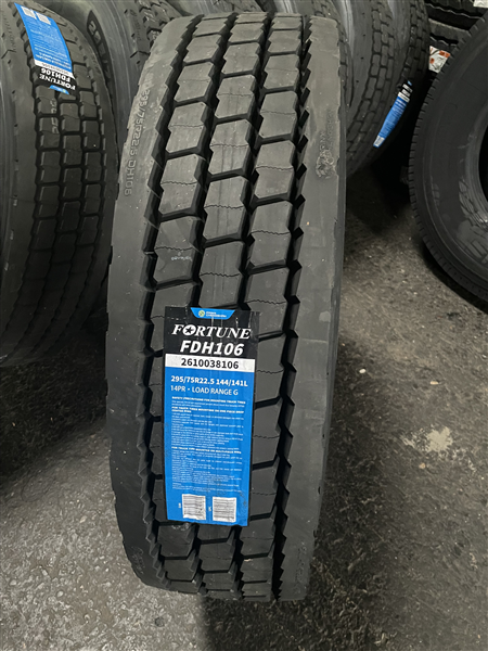 295/75R22.5/16 FORTUNE FDH-106 LRH DRIVE 16PLY