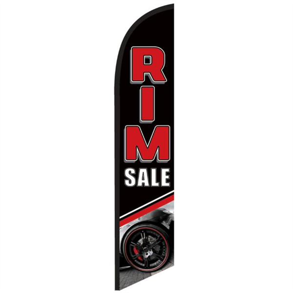 **RIM SALE** ADVERTISING FLAG 100% POLYESTER 30''X135''(FULL SLEEVE) POLE SOLD SEPARATELY.