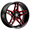 XTREME 2 CRAVE-NX15 MIDNIGHTY BLACK/RED FACE/BLACK LIP 20X10 5X127 -25 +71.6