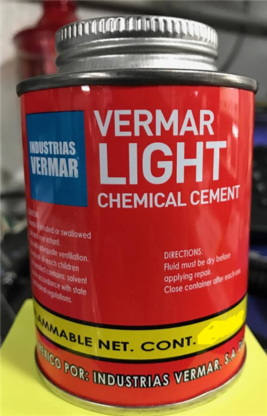VERMAR LIGHT CHEMICAL CEMENT 32OZ CAN W/BRUSH
