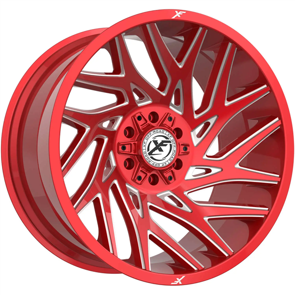 XF OFF-ROAD XF-229 ANODIZED RED &amp; MILLED 20X10 6X135/6X5.5 -24 CB 106.4