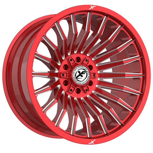 XF OFFROAD-XF231 ANODIZED RED &amp; MILLED 20X10 5X127/5X5.5 -12 +78.1 *NEW STYLE 2023*