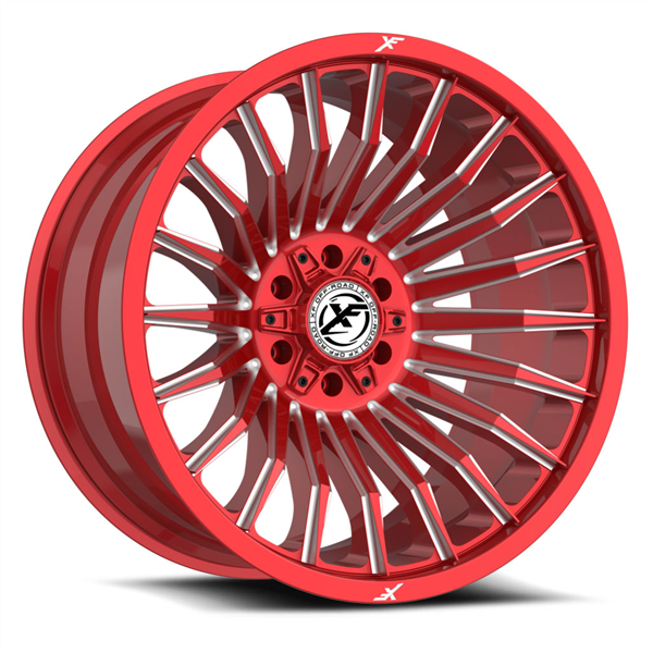 XF OFF-ROAD XF-231 ANODIZED RED &amp; MILLED 20X10 5X127/5X5.5 -24 +78.1