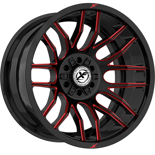 XF OFF ROAD XF-232 GLOSS BLACK &amp; RED MILLED 18X90 *6X135/6X5.5* +0 +106.4