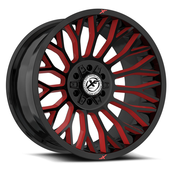 XF OFF-ROAD XF-237 GLOSS BLACK &amp; RED MILLED 20X9 6X135/6X5.5  0  +106.4