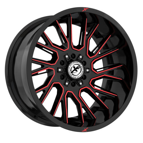 XF OFFROAD-XF230 GLOSS BLACK/RED MILLED 20X9 BLANK +0 +125.2 *8X6.5/8X170/8X180* ONLY 8 LUG