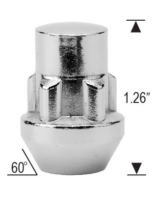 12X1.5 ACORN LOCK SET 1.75 TALL"