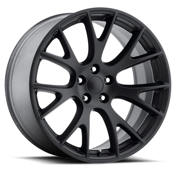 DODGE REPLICA-15 SATIN BLACK 20X9.5 5X115 +18 +71.5 **SRT HELLCAT**