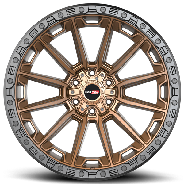VORTEK VRT-601 SPARTAN MATTE BRONZE WITH BLACK BEAD RING 20X10 6X135/6X139.7 -24 106.1 *NC*