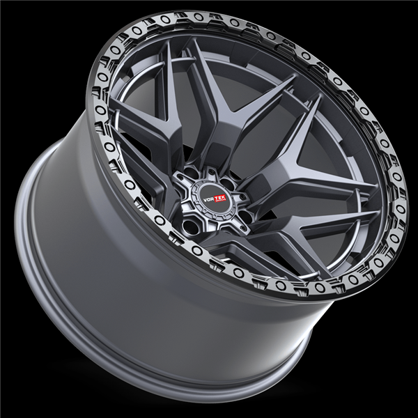VORTEK VRT-603 MATTE TITANIUM WITH BLACK BEAD RING 20X9 6X135/6X5.5 +0 +106.1 *RT*