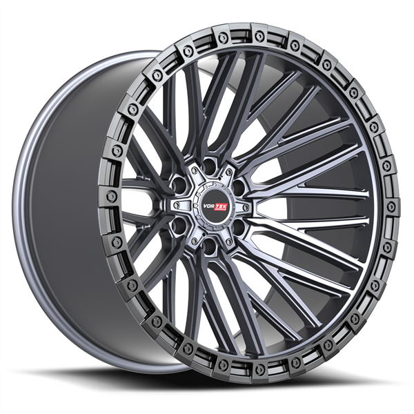 VORTEK VRT-608 APOLLO MATTE TITANIUM WITH BLACK BEAD RING 20X10 6X135/6X139.7 -12 +106.1 *NC*