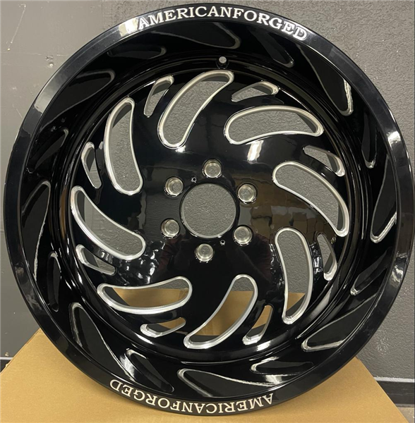 AMERICAN FORGED- AF798 GLOSS BLACK/MILLED 20X10 8X170 -18 +125.2 *DRIVER SIDE*