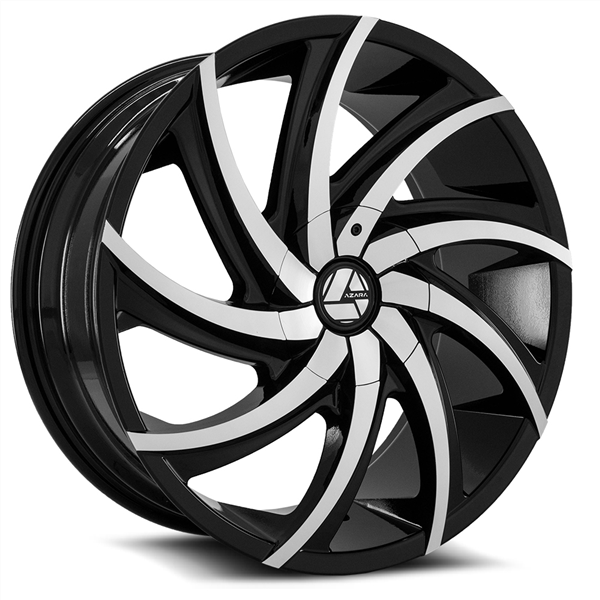 AZARA AZA-503 GLOSS BLACK/MACHINE 20X8.5 5X4.5/5X4.75 +35 +74.1