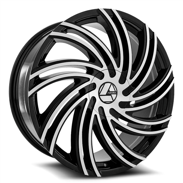 AZARA AZA-514 GLOSS BLACK/MACHINE 22X9.5 6X135/6X5.5 +23 +108