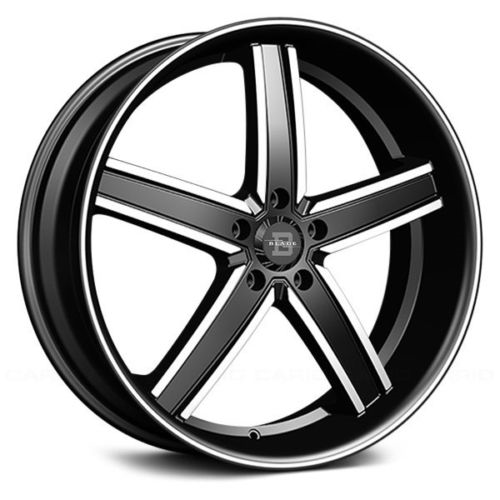 BLADE-BL402 5S PHARAOH BLACK/MACHINE 24X9.5 5X115 +15 +74.1