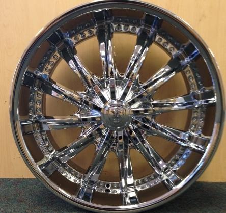 BORGHINI-19 CHROME 24X9.5 5X115/5X4.75 +13