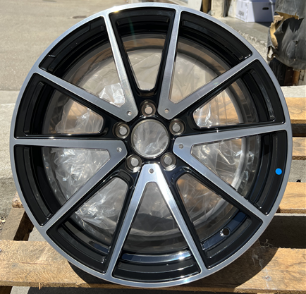 CYBER FORGED-CF325 GLOSS BLACK/MACHINE FACE 20X9.5 5X112 +43 +66.45 **NO CENTER CAPS**