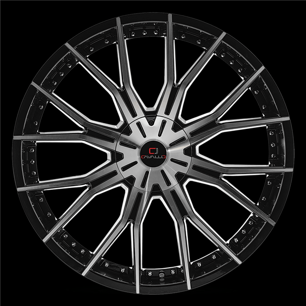 CAVALLO CLV-36 GLOSS BLACK & MACHINED 26X9.50 6X135/6X139.7 +25 +87.10 *NC*