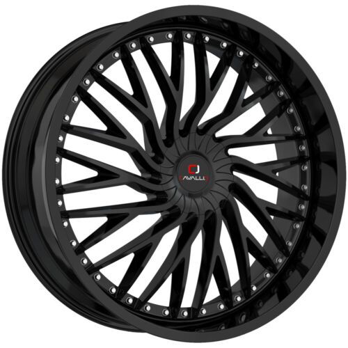 CAVALLO-CLV43 GLOSS BLACK 18X8.0 5X100/5X4.5 +35 +74.1 *NC*