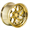 AODHAN-DS01 GOLD VACUUM W/ CHROME RIVETS 18X9.5 5X100 +35 +73.1