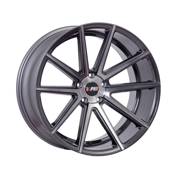 F1R-F27 MACHINE/GUN METAL 18X8.5 5X100/5X4.5+40 **STAGGERED**
