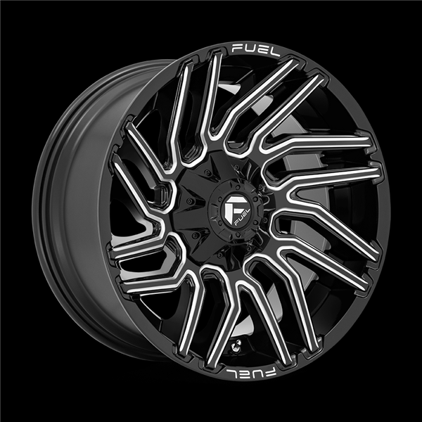 FUEL TYPHOON D773 22X10 5X4.5/5X127 CB-78 ET-18 ***GLOSS BLACK MILLED***