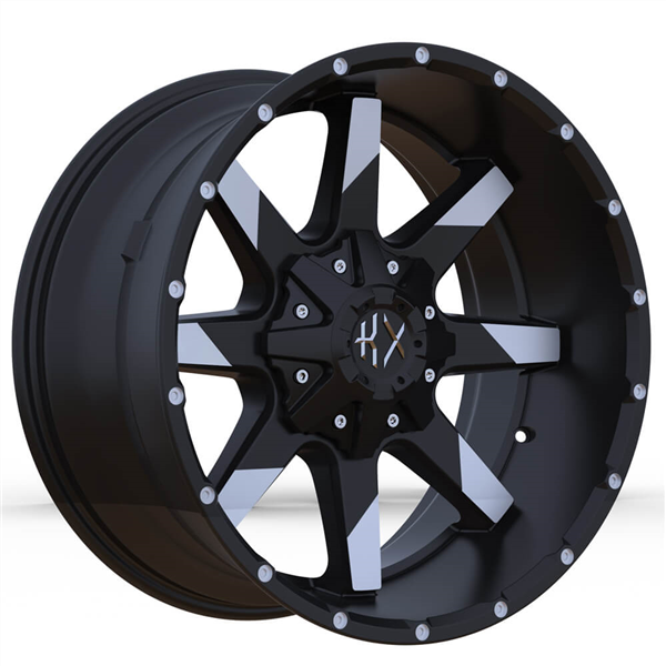 KX OFFROAD-KX08 GLOSS BLACK/MILLED 18X9.0 6X135/6X5.5 -12 +106.2