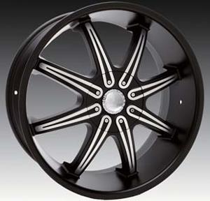 B104 22X9.5 5X115/5X4.75 +15 GLOSS BLACK MACHINE FACE (BMF)