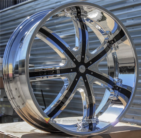 MASSA-50 CHROME W/BLACK INSERT 24X9.0 5X115/5X4.75+15