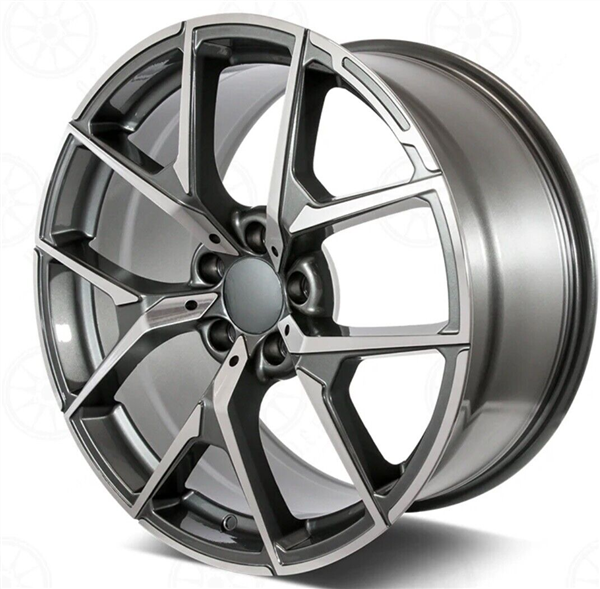 MB-19 GUN METAL MACHINE FACE 18X9.5 5X112 +35 +66.6