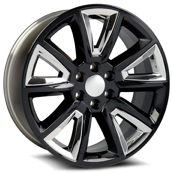 O.E. REVOLUTION-C08 GLOSS BLACK/CHROME INSERTS 24X10 6X5.5 +31 +78.1 *RT*
