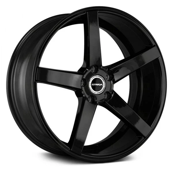 STRADA PERFETTO S-35 22X9.5 5X115 +15 C.B-72.60 **ALL GLOSS BLACK**