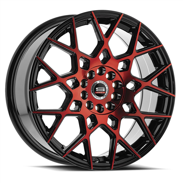 SPEC-1 RACING SP-52 GLOSS BLACK/RED 20X8.5 5X100/5X4.5 +38 +73.1 *RT*
