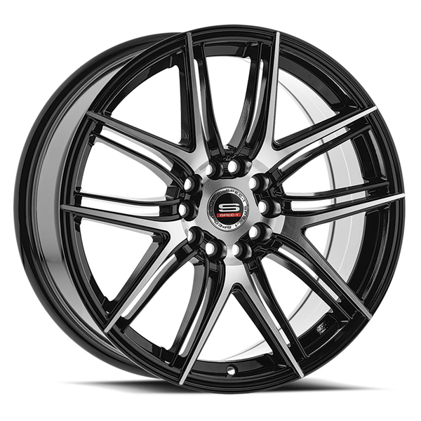 SPEC-1 RACING SP-56 GLOSS BLACK/MACHINE 18X8.0 5X100/5X4.5 +38 +73.1 *RT*