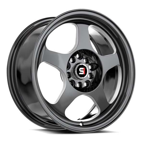 SPEC-1 SPT-36 GLOSS BLACK & MILLED 16X7.0 4X100/4X4.5 +30 +73.1 *RT*