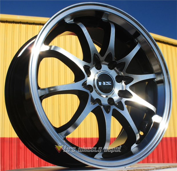 NS-TR1403 BLACK/MACHINE FACE 18X7.5 5X100/5X4.5+40 **408**