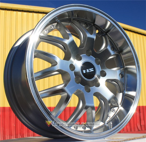 NS-TR9002 SILVER/MACHINE LIP 17X7.5 5X100/5X4.5+38 *22*