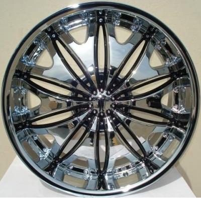 VELOCITY-820 CHROME W/ BLACK INSERTS 26X10 6X135/6X5.5
