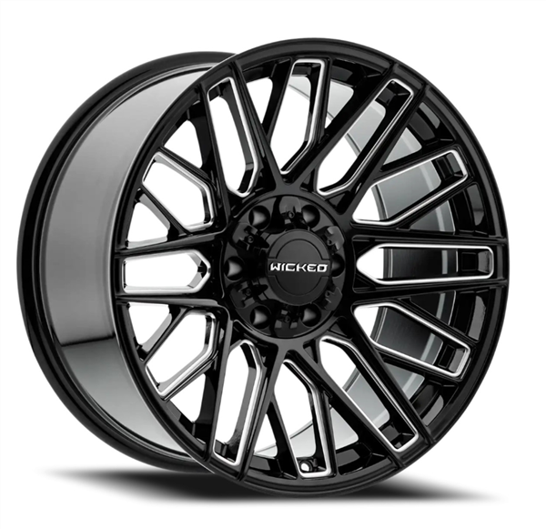 WICKED OFFROAD W945 GLOSS BLACK MILLED 5X127/5X139.7 -18MM 87.1 CB