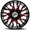 XF OFFROAD XF-230 GLOSS BLACK & RED MACHINED 17X9 6X135/6X139.7 + 12 106.4 *NC*