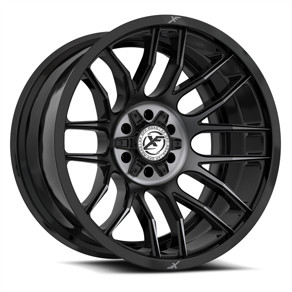 XF OFF-ROAD XF-232 GLOSS BLACK&MACHINED TITANIUM DDT 20X10 *5X127/5X5.5* -24 +78.1 *RT*