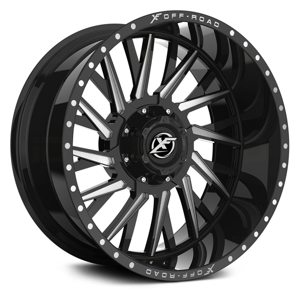 XF OFFROAD-XF226 GLOSS BLACK/MILLED 20X9.0 5X5.5/5X150 +12 +110.3 *NEW STYLE*
