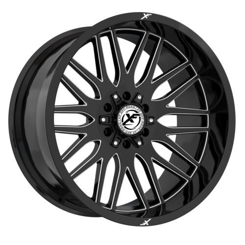 XF OFFROAD-XF240 GLOSS BLACK/MILLED 20X10 8X165/8X170 -12 +125.2 *NC*