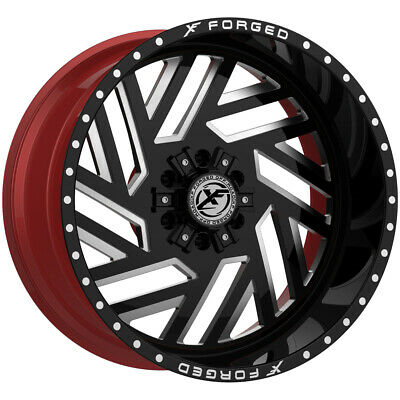 XFX FORGED XFX-304 BLACK/RED MILLED 20X9.0 6X135/6X5.5 +0 +108 **FORGED** *FLOATING CAPS*